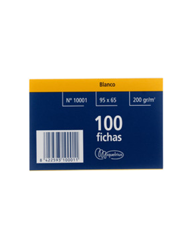 Paquete Fichas Sin Rayar 65x95mm MR