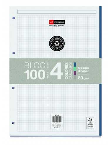Bloc Encolado 100 Hojas 4 Colores ECO