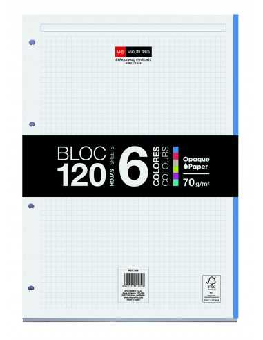 Bloc Encolado 120 Hojas 6 Colores