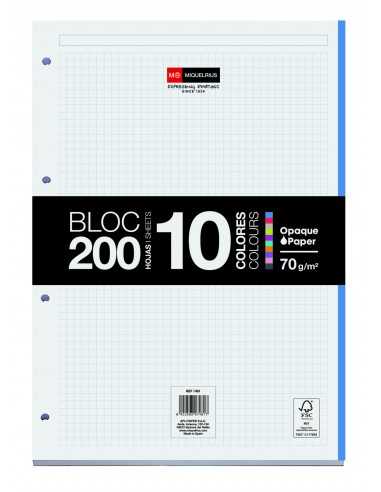 Bloc Encolado 200 Hojas 10 Colores MR7481