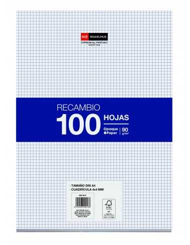 Recambio Hojas Sueltas 4x4mm MR9013