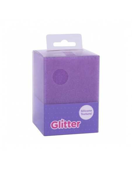 Cubilete Silicona Portalápices Lila Glitter Collection Compraetiquetas 1
