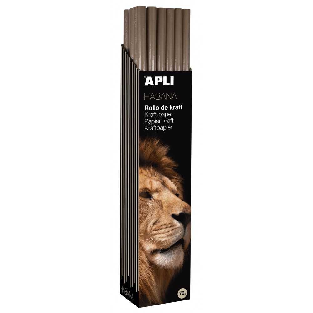 Rollo Papel Kraft Color Marrón 1 m x 10m Apli 13139 COMPRAETIQUETAS