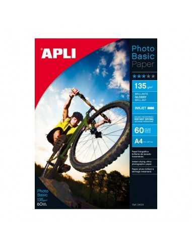 Papel Fotográfico Acabado Brillante A4 60H Apli 04134