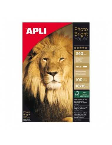 Papel Fotográfico Acabado Brillante 10x15 mm 100H Apli 10953
