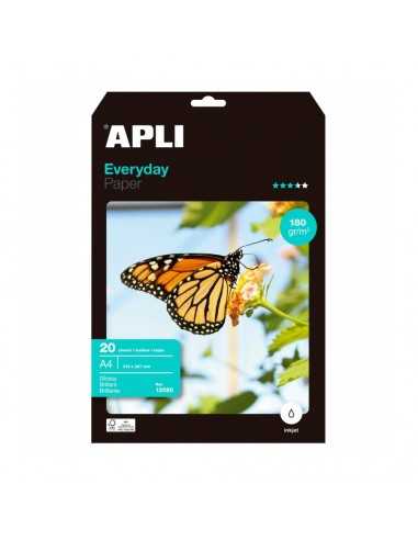 Papel Fotográfico Acabado Brillante A4 20H Apli 12080