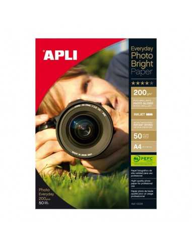 Papel Fotográfico Acabado Brillante A4 50H Apli 12239