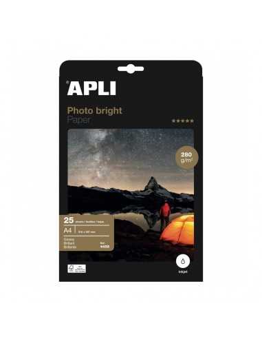 Papel Fotográfico Acabado Brillante A4 25H Apli 04458