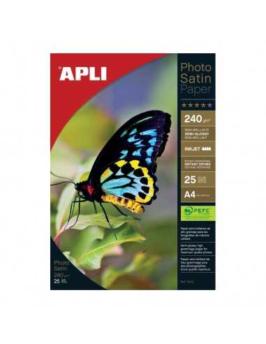 Papel Fotográfico Profesional Satinado A4 25H Apli 10415