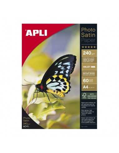 Papel Fotográfico Acabado Satinado A4 60H Apli 10414