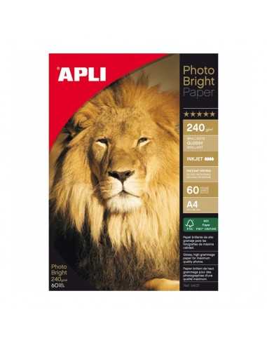 Papel Fotográfico Acabado Brillante A4 60H Apli 04137