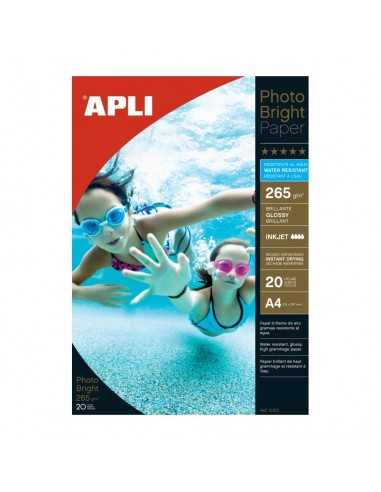 Papel Fotográfico Resistente Agua A4 20H Apli 10123