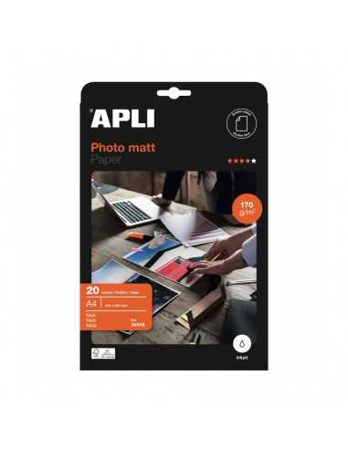 Papel Fotográfico Acabado Mate A4 20H Apli 10418