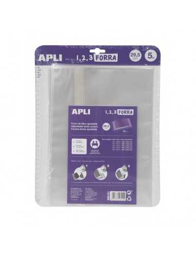 5 Fundas Forro Libro Autoajustables PP 295mm