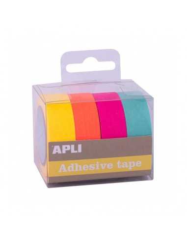 Cintas Adhesivas Papel Washi Colores Fluor Surtidos Compraetiquetas 1