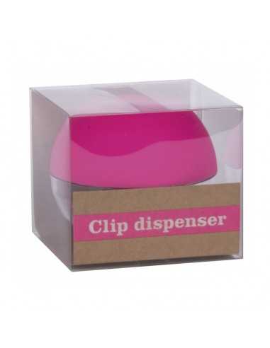 Portaclips Dispensador Fluor Collection Color Rosa Compraetiquetas
