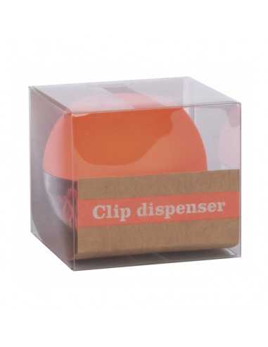 Portaclips Dispensador Fluor Collection Color Naranja Compraetiquetas
