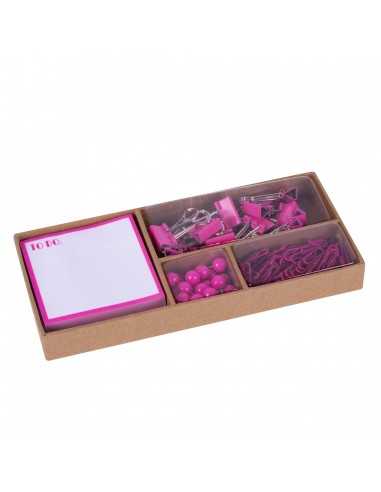 Set De Oficina Flúor Collection Rosa Compraetiquetas