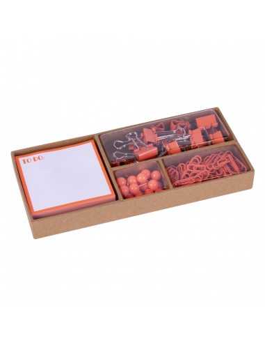 Set De Oficina Flúor Collection Naranja Compraetiquetas