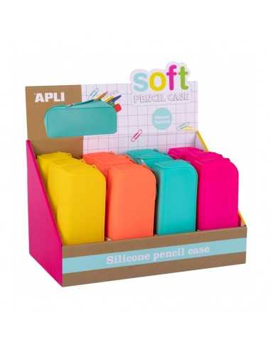 Expositor 12 Estuches Silicona Soft Colores