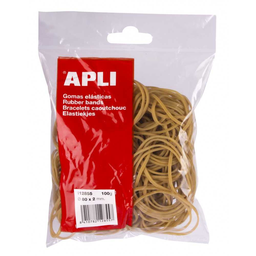 Bolsa 100Gr Gomas Elásticas 80 x 2mm Apli 12855