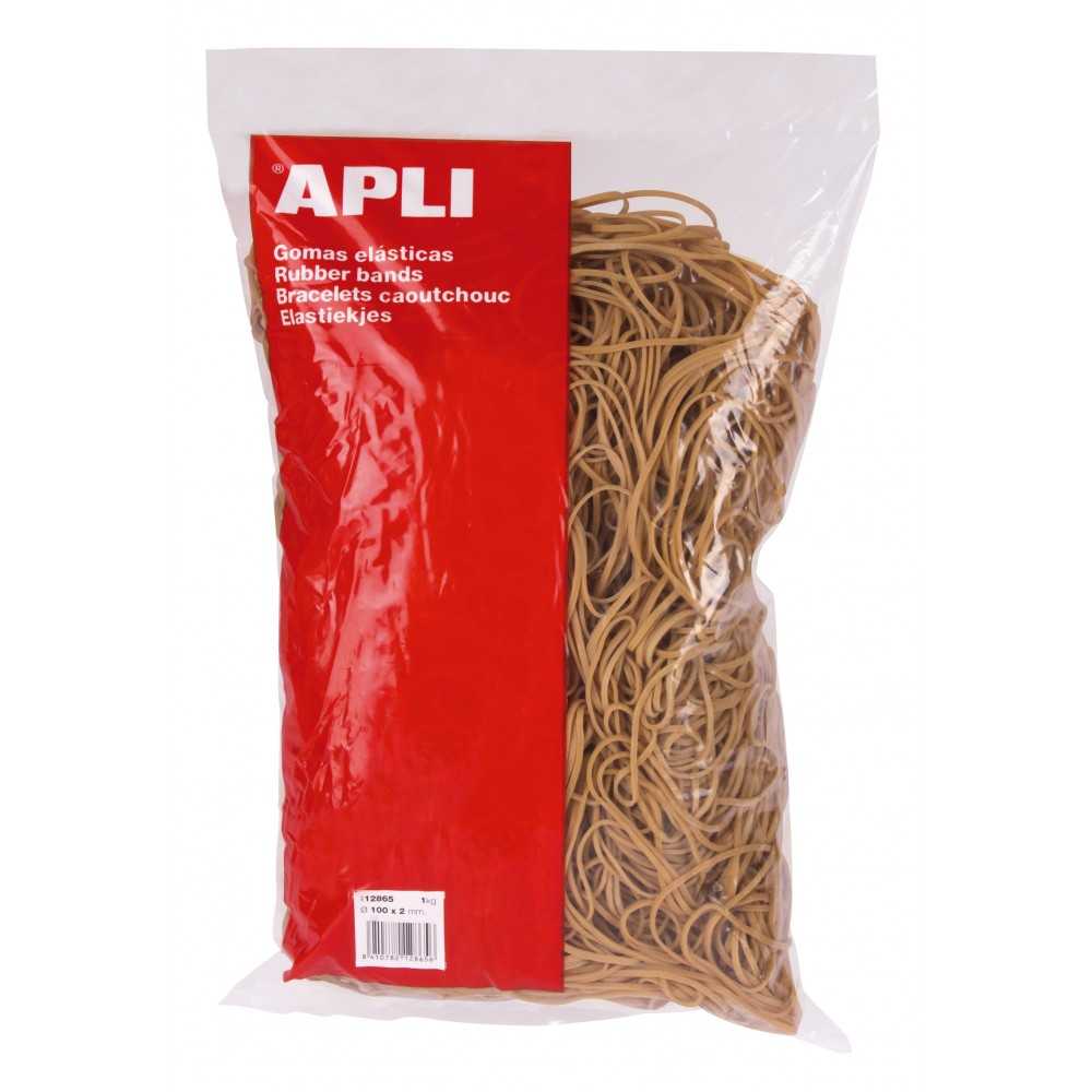 Bolsa 100 Gr. Gomas Elásticas 100 x 2mm Apli 12856