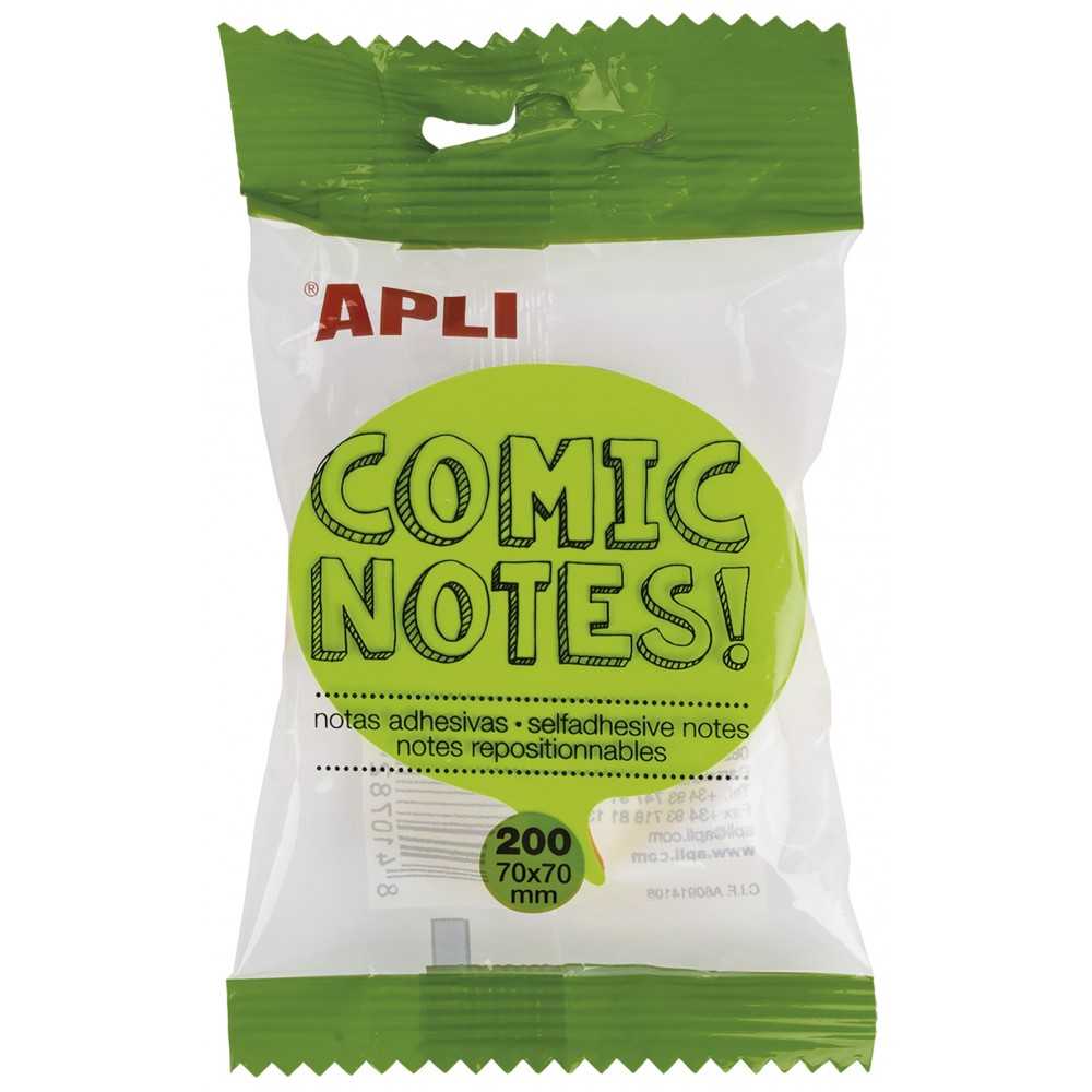 Notas Adhesivas Forma Viñeta Comic 70x70 mm Apli 16278