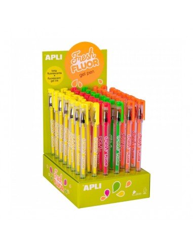 Bolígrafo Fluorescente Tinta Gel Surtido Apli 15226