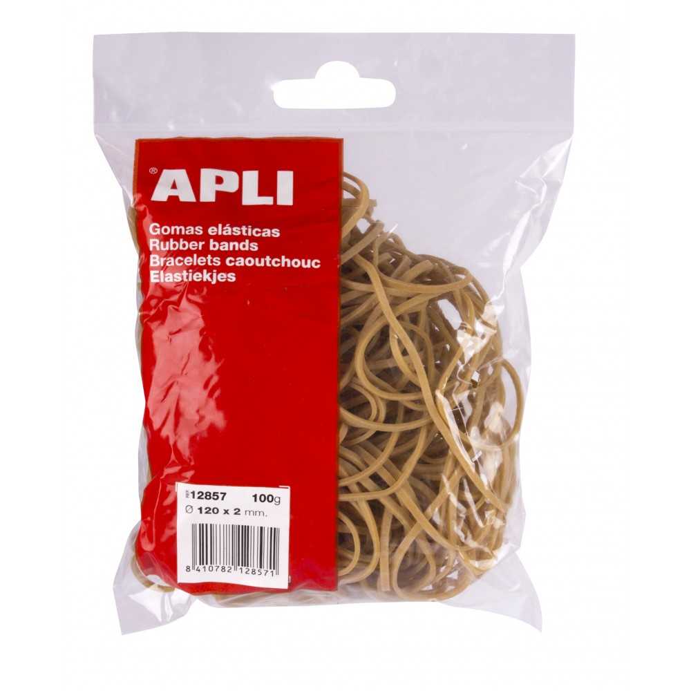 Bolsa 100Gr Gomas Elásticas 120 x 2mm Apli 12857