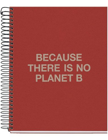 Libreta Ecoalf en colaboración con MiquelRius  de color burdeos en tamaño A5.