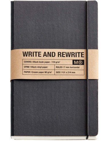 Cuaderno 1839 Cartón Rígido Just Black 130x210mm