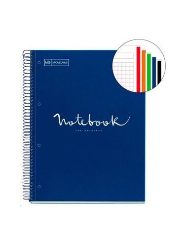 Notebook Emotions Tapa Cartón Extra Rígido A4 120h Color Azul Marino