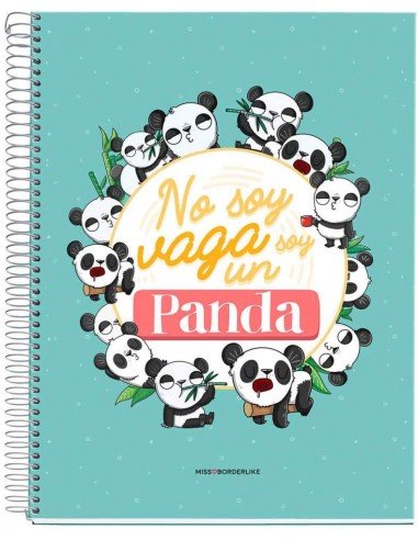 Libreta No Soy Panda A4 Miss Borderlike