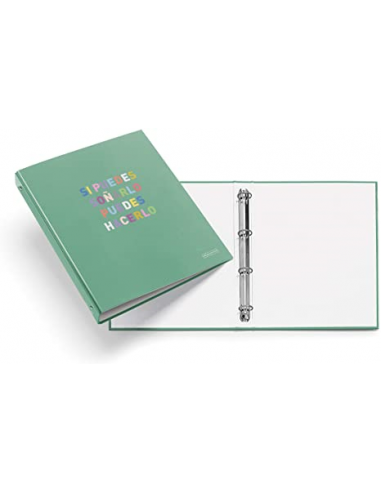 Carpeta Hello Formato A4 4 Anillas 25 mm Verde