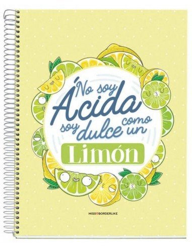 Libreta No Soy Limón A4 Miss Borderlike