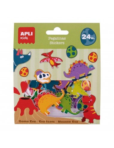 Apli 18876 Pegatinas Goma Eva Motivo Dinosaurios