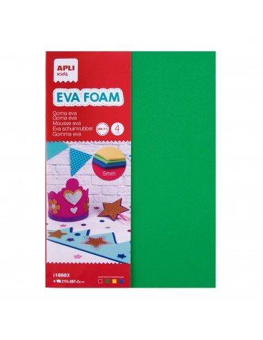 Goma Eva Grosor 5mm Colores Surtidos 4H Apli 18883