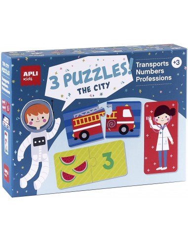 Set 3 Puzles Motivo Ciudad Apli 18797