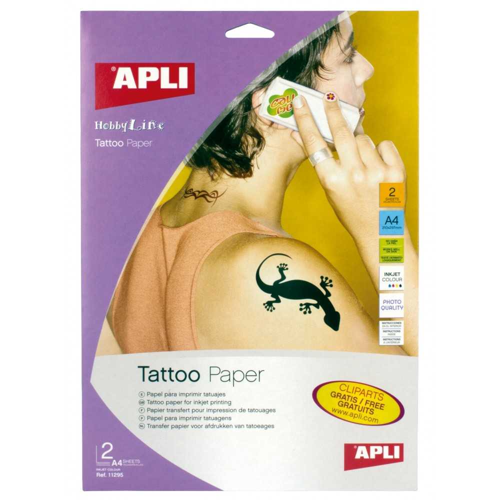 Papel Transferencia Para Tatuajes 2 Hojas Apli 11295