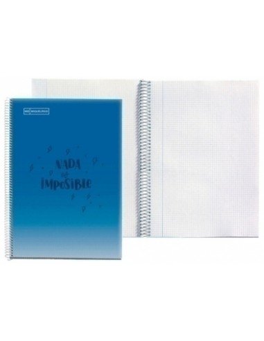 Cuaderno Tapa Polipropileno 4x4 Mensajes 80h Color Marino