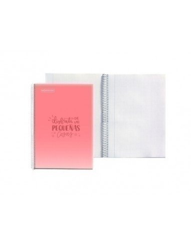 Cuaderno Tapa Polipropileno 4x4 Mensajes 80h Color Rosa