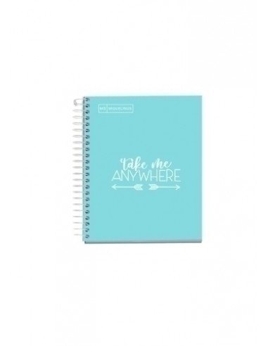 Libreta Azul Cielo de la marca MiquelRius modelo Messages, en tamaño A5 y con 100 hojas en el interior.