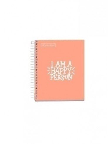 NoteBook Emotions Messages 1 A6 100h Cuadricula Color Melocoton