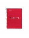 NoteBook Emotions Tapa Cartón Extra Rígido A4 80h Color Rojo