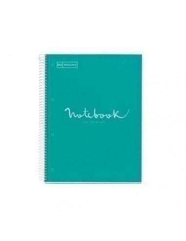 NoteBook Emotions Tapa Cartón Extra Rígido A4 80h Color Turquesa