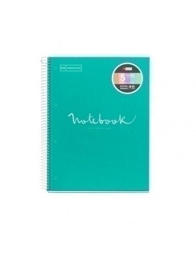Notebook Emotions Tapa Cartón Extra Rígido A4 120h Color Turquesa