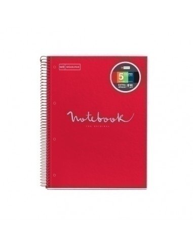 NoteBook Emotions 5 A4 120h Horizontal Color Rojo