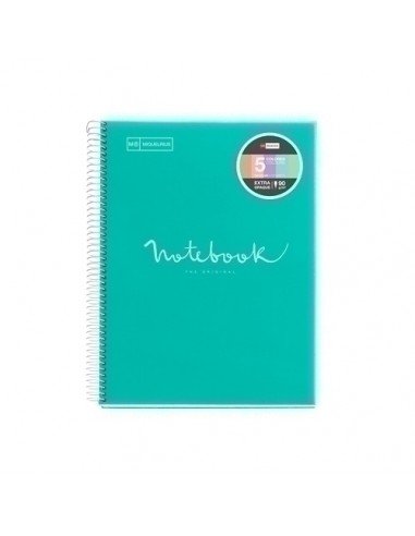 NoteBook Emotions A4 120h Cuadricula Color Turquesa