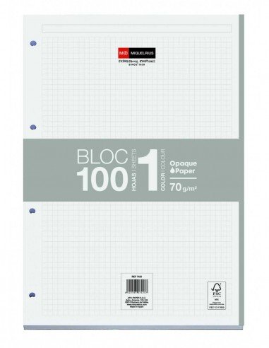 Bloc Encolado 100 Hojas Color Gris MR7423