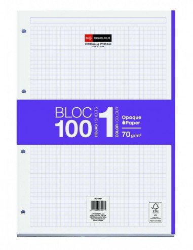 Bloc Encolado 100 Hojas Color Violeta MR7427